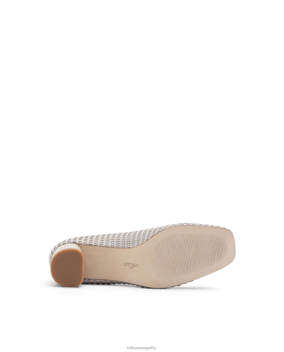 Lottusse zapatos de tacón nicole de malla de becerro blanquecino mujer calzado V40NX286