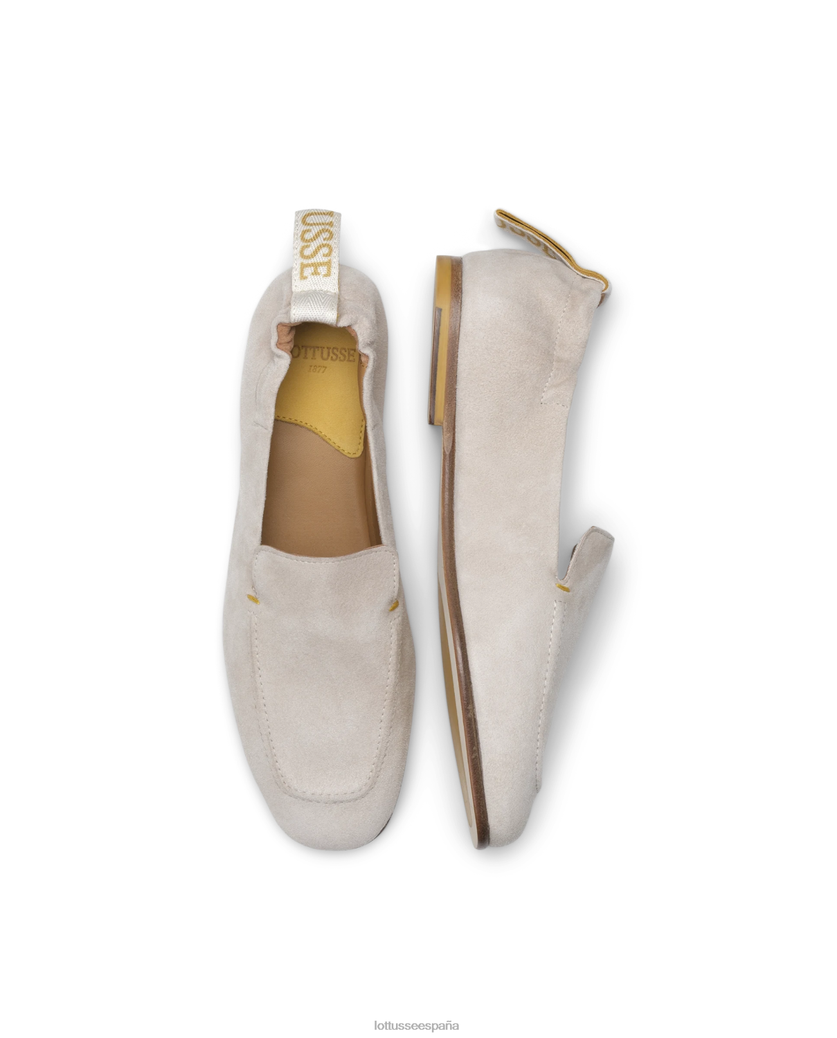 Lottusse pantuflas de gamuza cítrica beige mujer calzado V40NX207