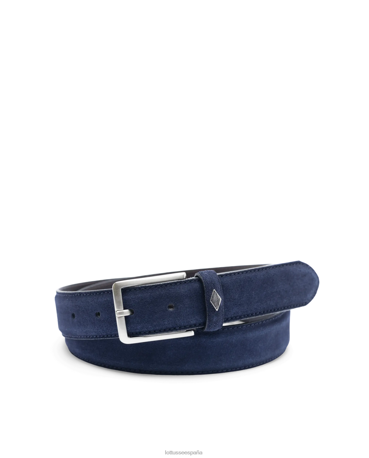 Lottusse hebilla de becerro de ante cinturon azul marino recopilación accesorios V40NX435