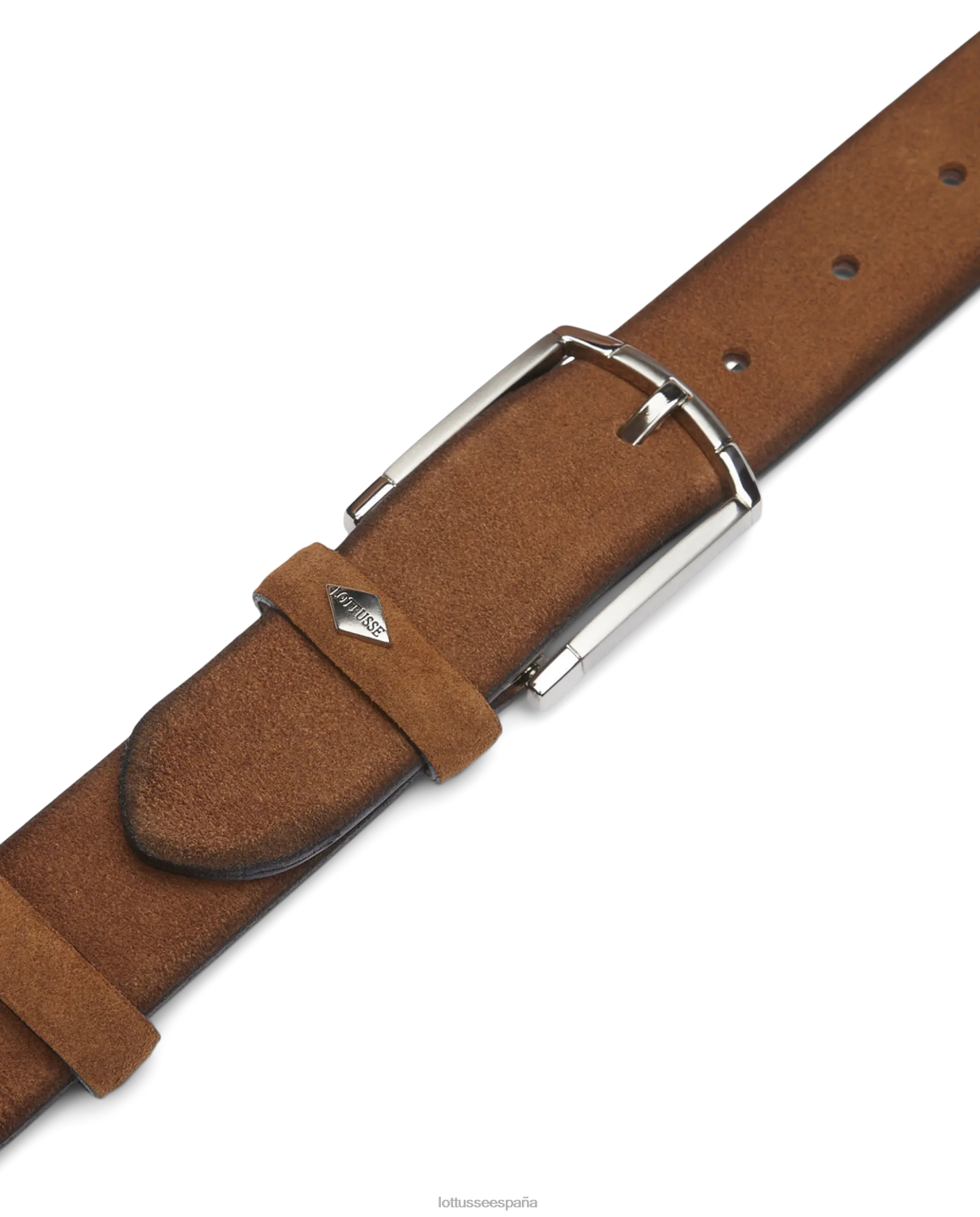 Lottusse hebilla de becerro de ante cinturon marrón recopilación accesorios V40NX442